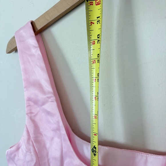 NWOT lulus Regal Cutie Light Pink Satin Square Neck Bubble-Hem Mini Dress READ - Picture 9 of 11